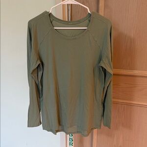 Lululemon Olive Green Long Sleeve Women's Top